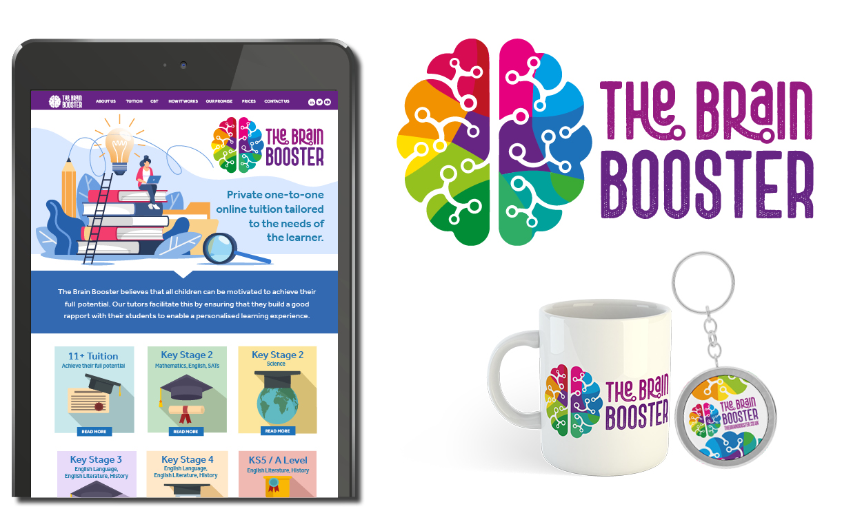 The Brain Booster | Brand Identity | Logo | Website Design and Build | Merchandise