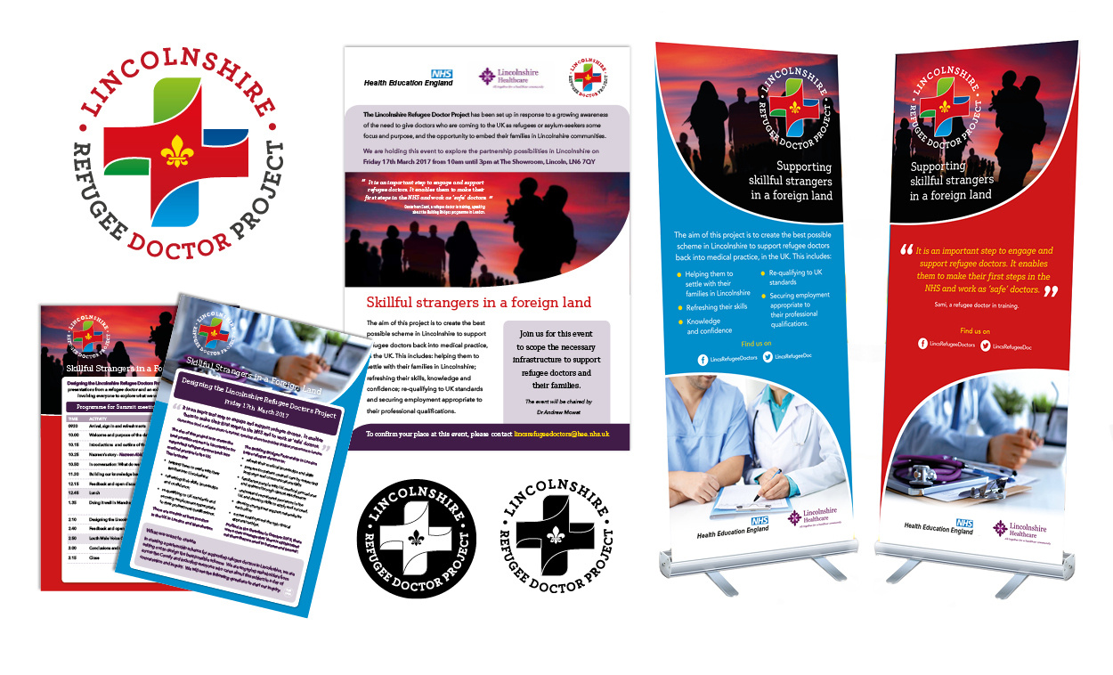 Lincolnshire Refugee Doctor Project | Branding | Pull-Up Roller Banners
